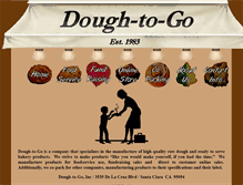 Tablet Screenshot of dough-to-go.com